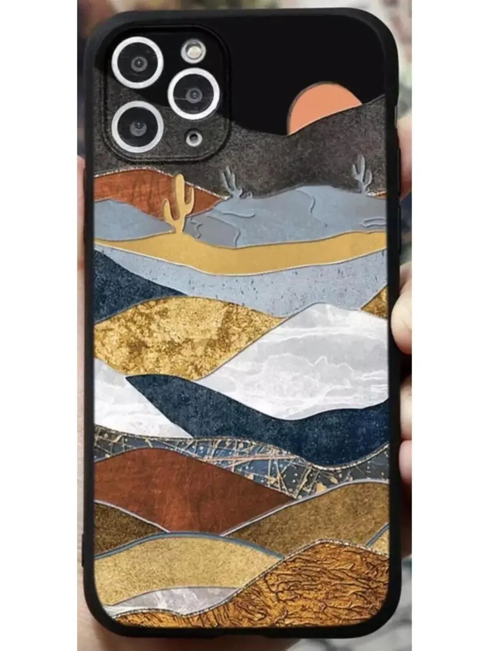 Desert Cactus Sand Artwork iPhone 12/11/XR/XS/X/8/7 Phone Case Cover